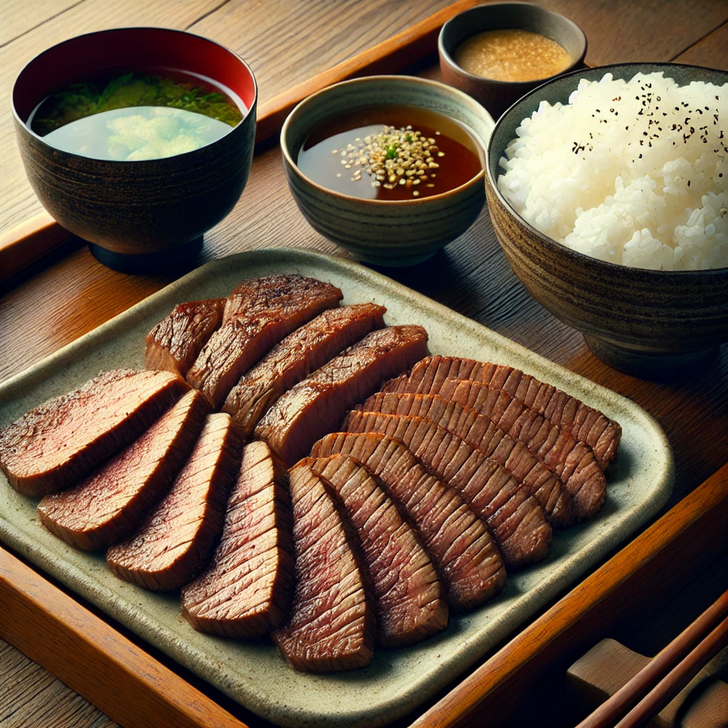 Shizuru. A set meal with beef tongue.