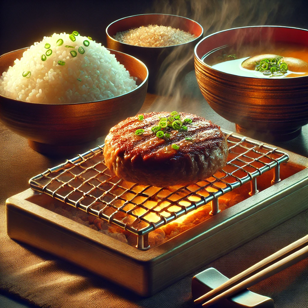 HIkinikutokome. Hamburgers cooked right in front of you.