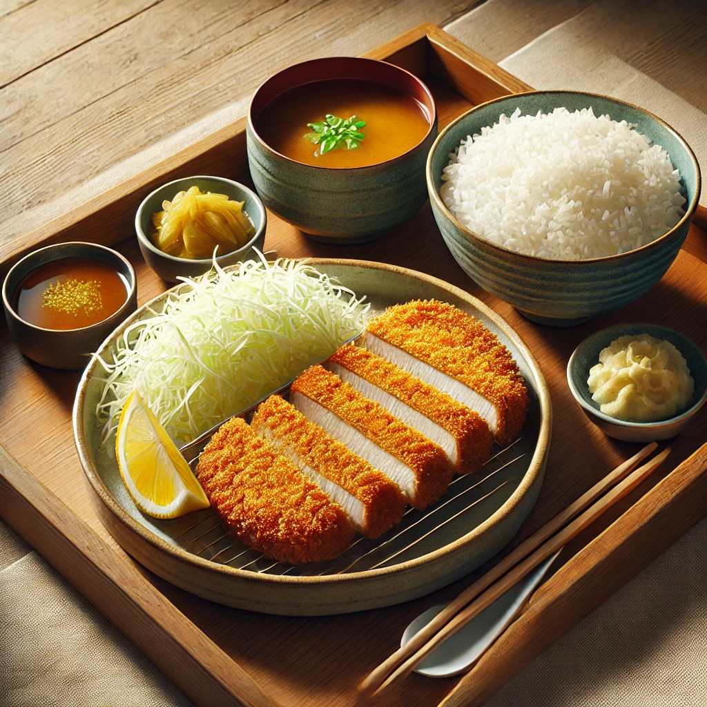 Kimukatsu. Cutlet set meal.