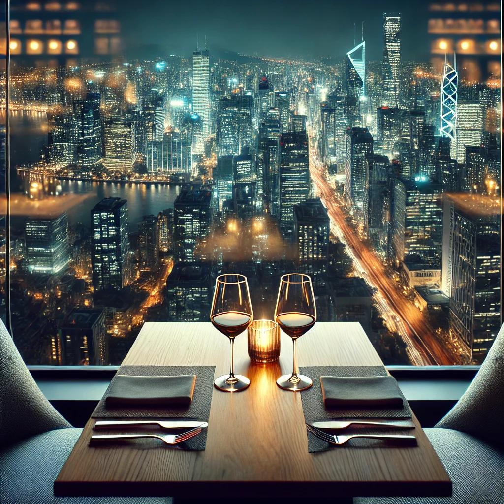 Bluebird. Beautiful night view and stylish seats available.