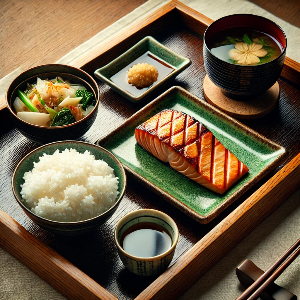 The place is Jarrow. There are meals such as salmon and rice.